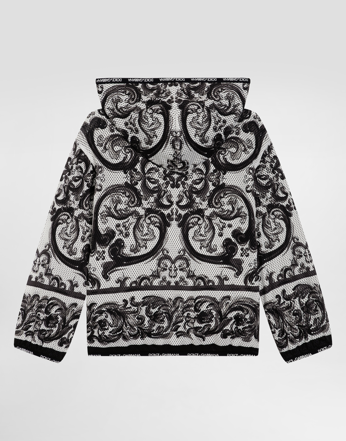 Куртка из мягкой сетки с принтом "майолика" DOLCE & GABBANA, мультиколор — фото 2