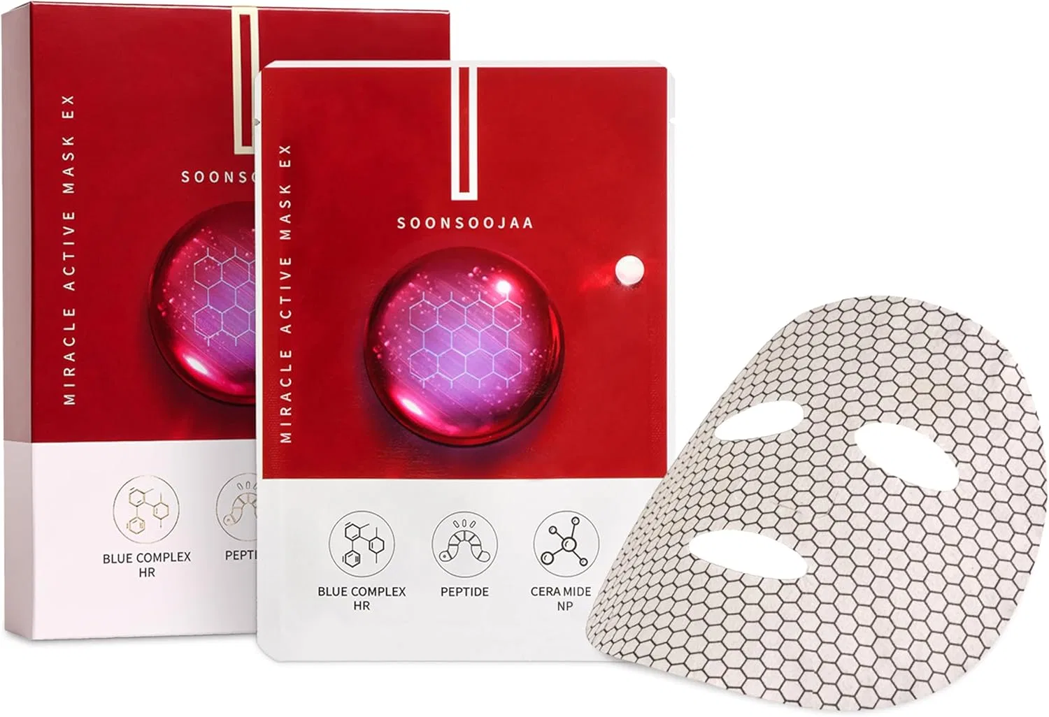 Набор Kproduct4U — Маска для лица листовая Soonsoojaa Miracle Active Mask EX, 30 мл, набор 10 шт