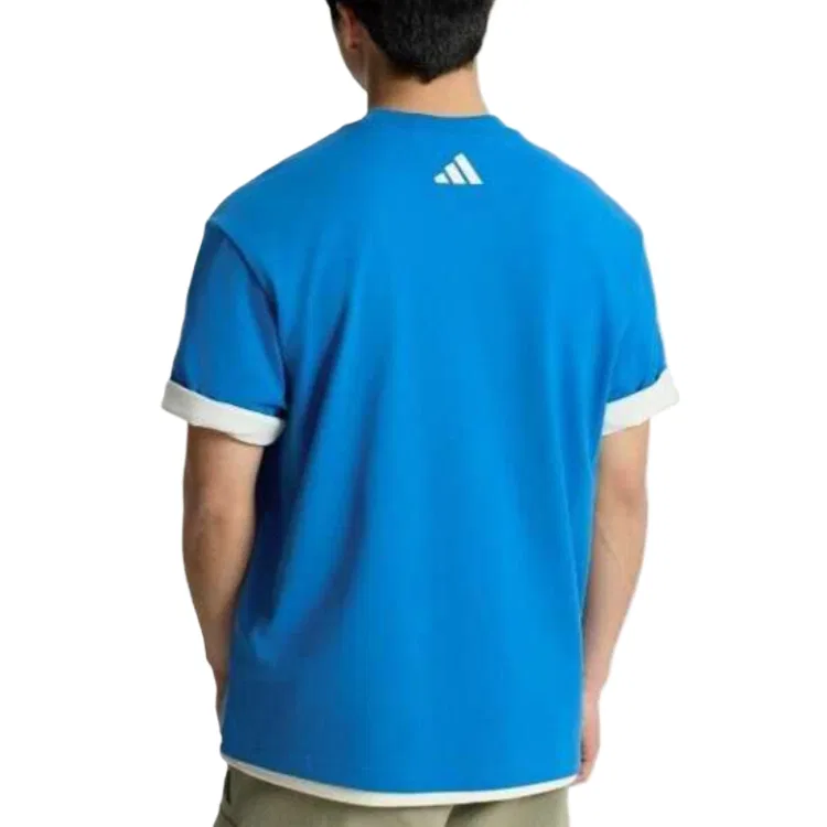 Футболка унисекс Superior Ultramarine Blue с круглым вырезом, прямой крой Adidas — фото 4