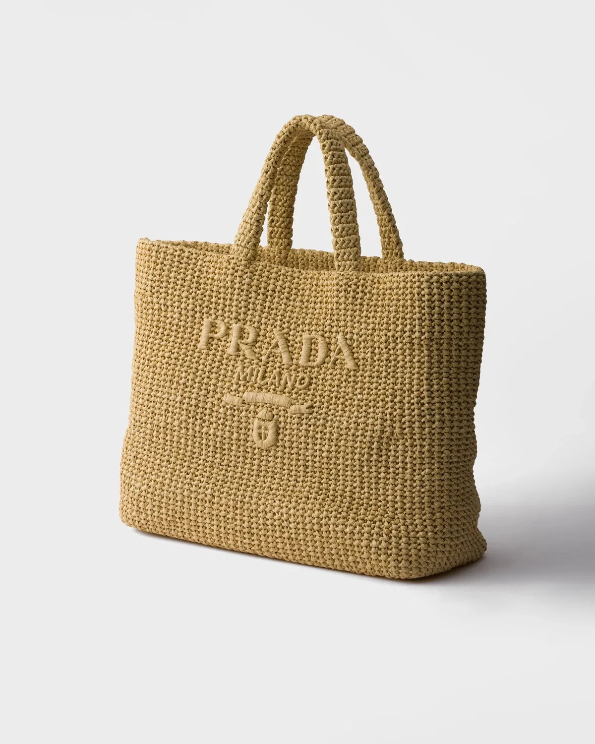 Вязаная сумка-тоут Prada, коричневый — фото 3