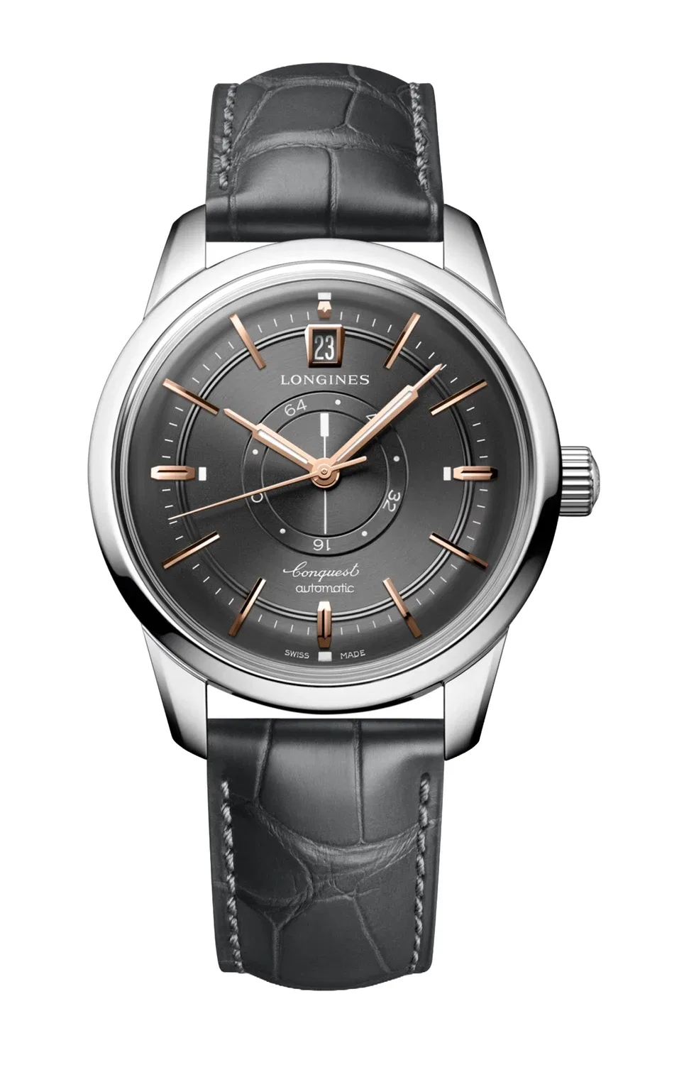 CONQUEST HERITAGE ЦЕНТРАЛЬНЫЙ ИНДИКАТОР РЕЗЕРВА ХОДА - L1.648.4.62.2 LONGINES, золотой