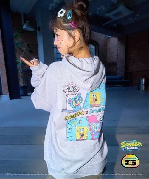 Худи SpongeBob x Angel Blue, 100% хлопок. — фото 2