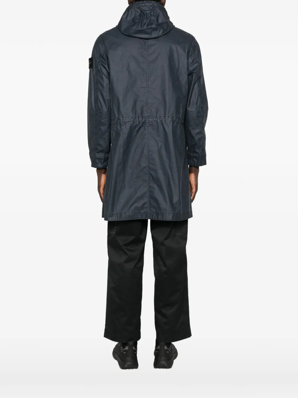 Пальто с капюшоном на застежке-пуговицах Stone Island, синий — фото 4