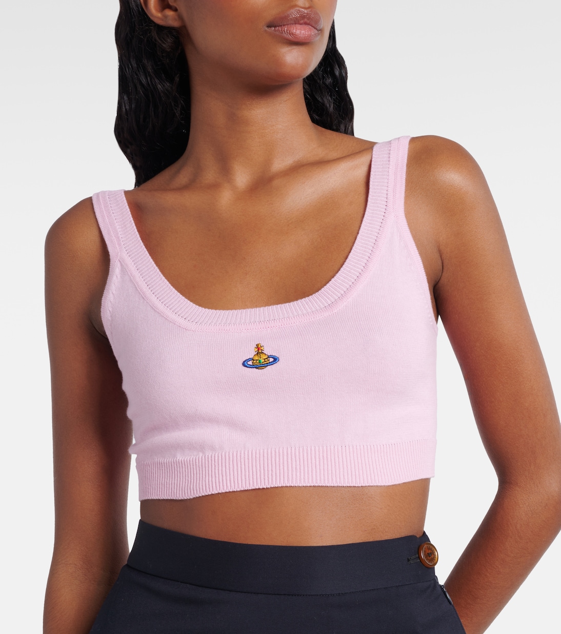 Бюстье из хлопка и кашемира Bea Vivienne Westwood, Aw25-Pink — фото 4
