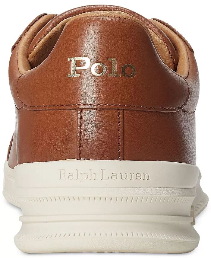 Мужские кожаные кроссовки Heritage Court II Polo Ralph Lauren, коричневый — фото 3
