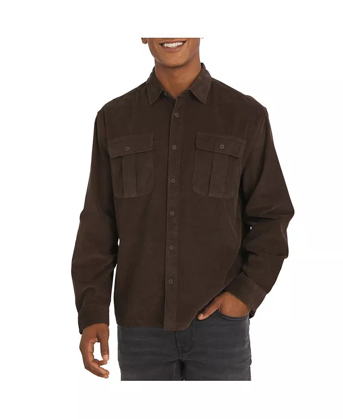 

Мужская рубашка Philip из хлопкового вельвета Dkny, коричневый