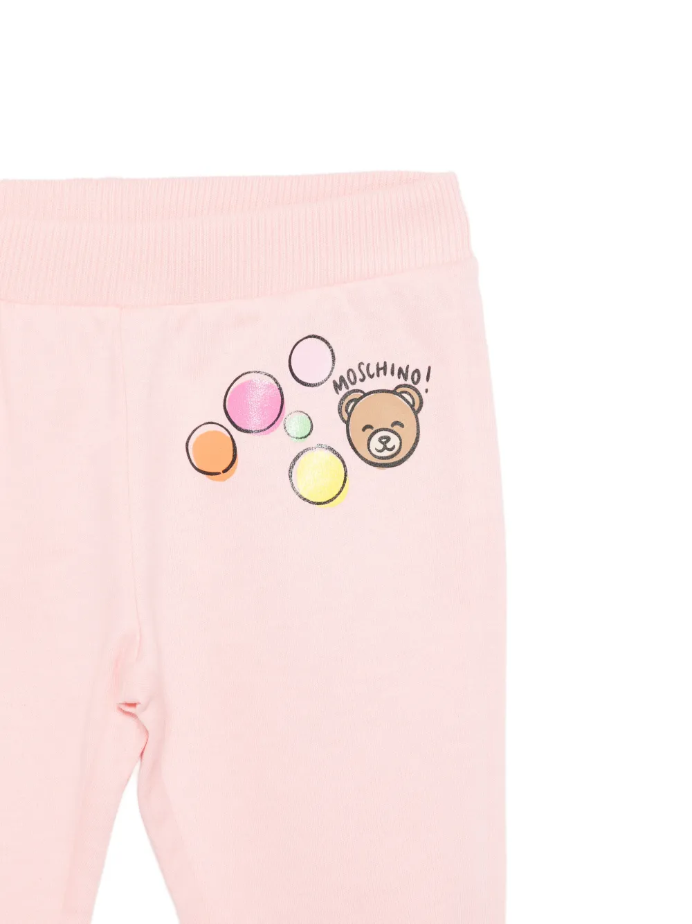 Спортивный костюм с принтом мишки Moschino Kids, розовый — фото 3