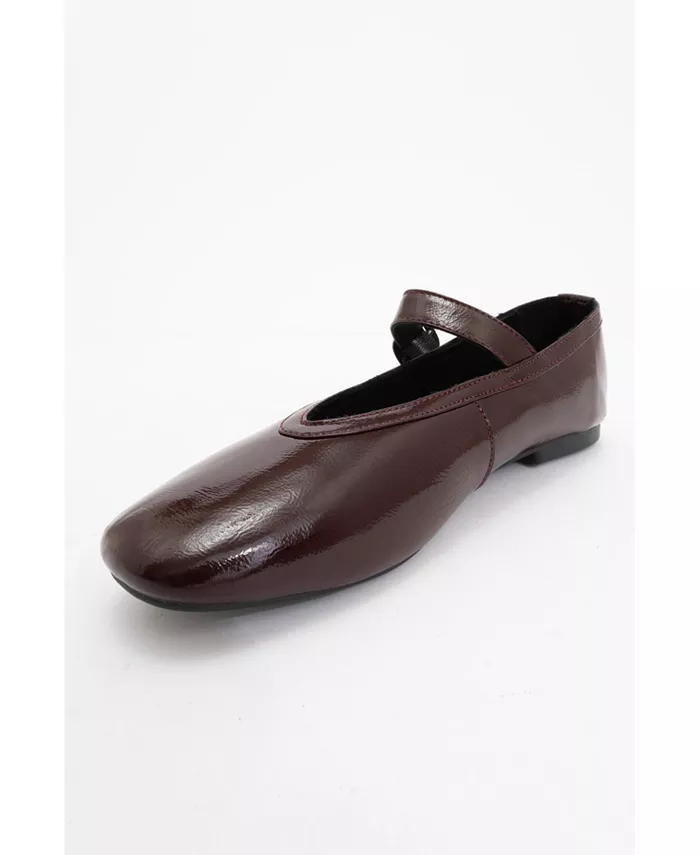 Кожаные балетки Mary Jane Matilda Лоферы Success Forever & Always Shoes, коричневый — фото 4