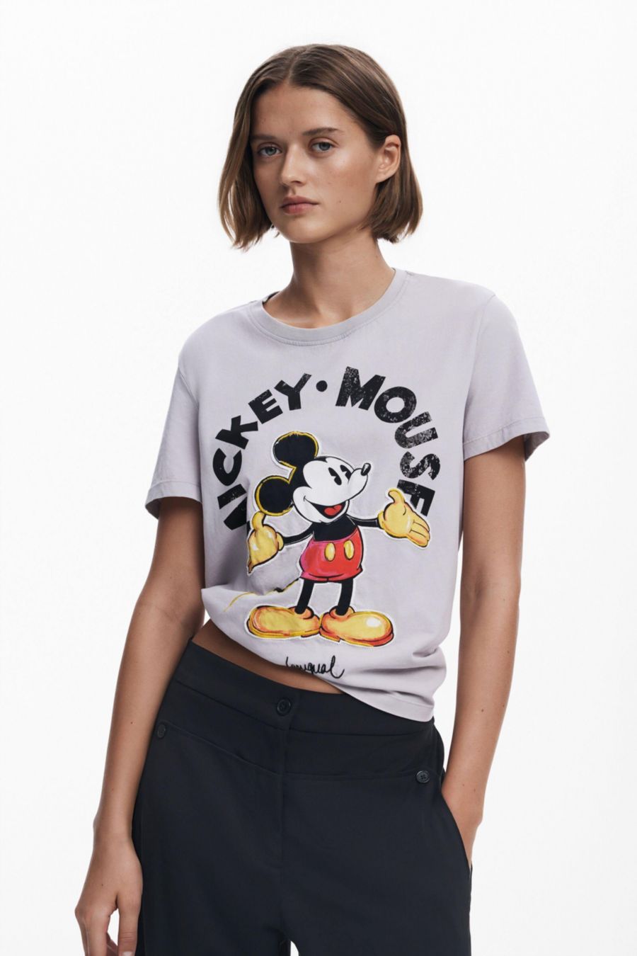 

Женская футболка с Микки Маусом Desigual, Neutral gray