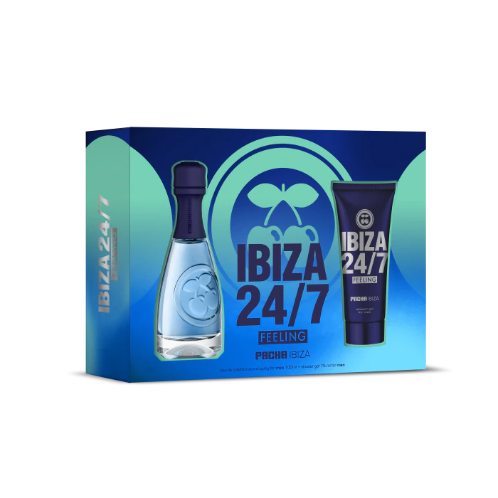 

Мужская туалетная вода Ibiza 24/7 Feeling Men Estuche Eau de Toilette Pacha, Set 2 productos