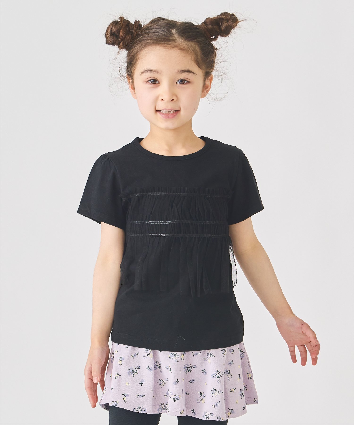 Шифоновая футболка Ever Closet, black