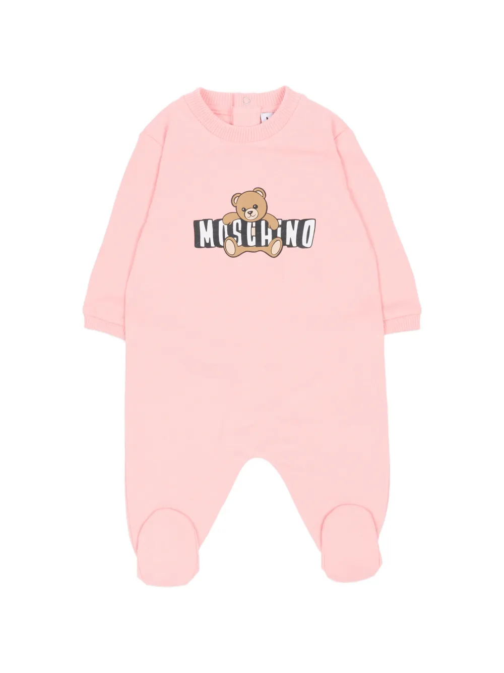 Комплект боди с логотипом Moschino Kids, розовый — фото 2