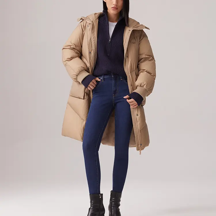 Levis Куртка пуховая Levi's женская кофейная, Coffee — фото 3
