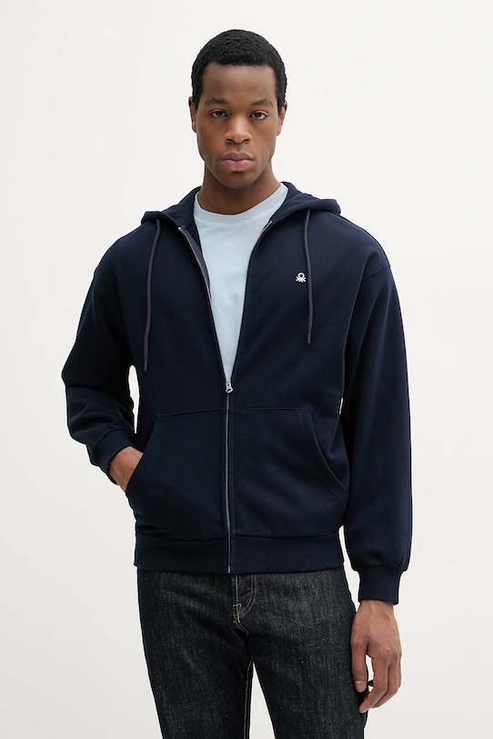 

Хлопковая толстовка United Colors Of Benetton, темно-синий