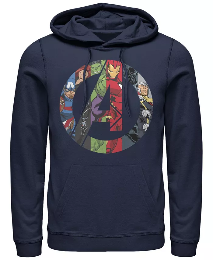 

Мужская флисовая толстовка с капюшоном Marvel Avengers Heroes Icon Fifth Sun, синий