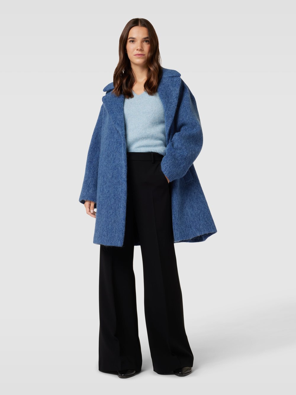 

Пальто с воротником-лацканом модель «ПЕПЛИ» Weekend Max Mara, синий