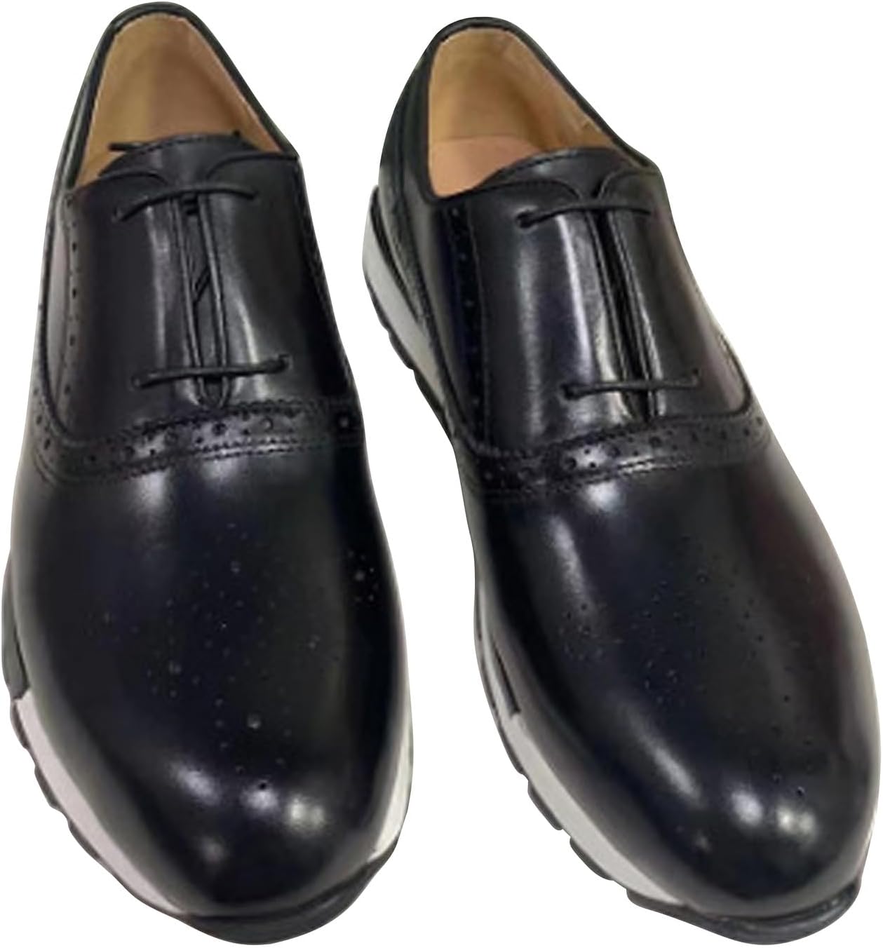 

Мужские кроссовки Santimon, модная повседневная обувь, удобные прогулочные туфли, современные кожаные оксфорды на плоской подошве, деловые повседневные дерби для мужчин, черный