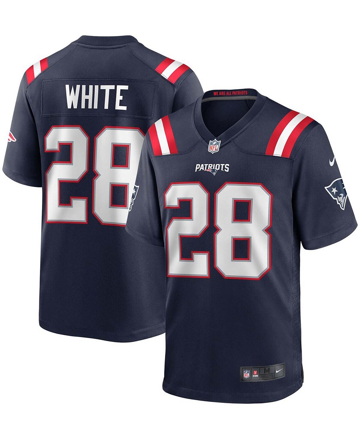 

Мужское игровое джерси Джеймса Уайта темно-синего цвета New England Patriots Nike, Синий, Мужское игровое джерси Джеймса Уайта темно-синего цвета New England Patriots Nike