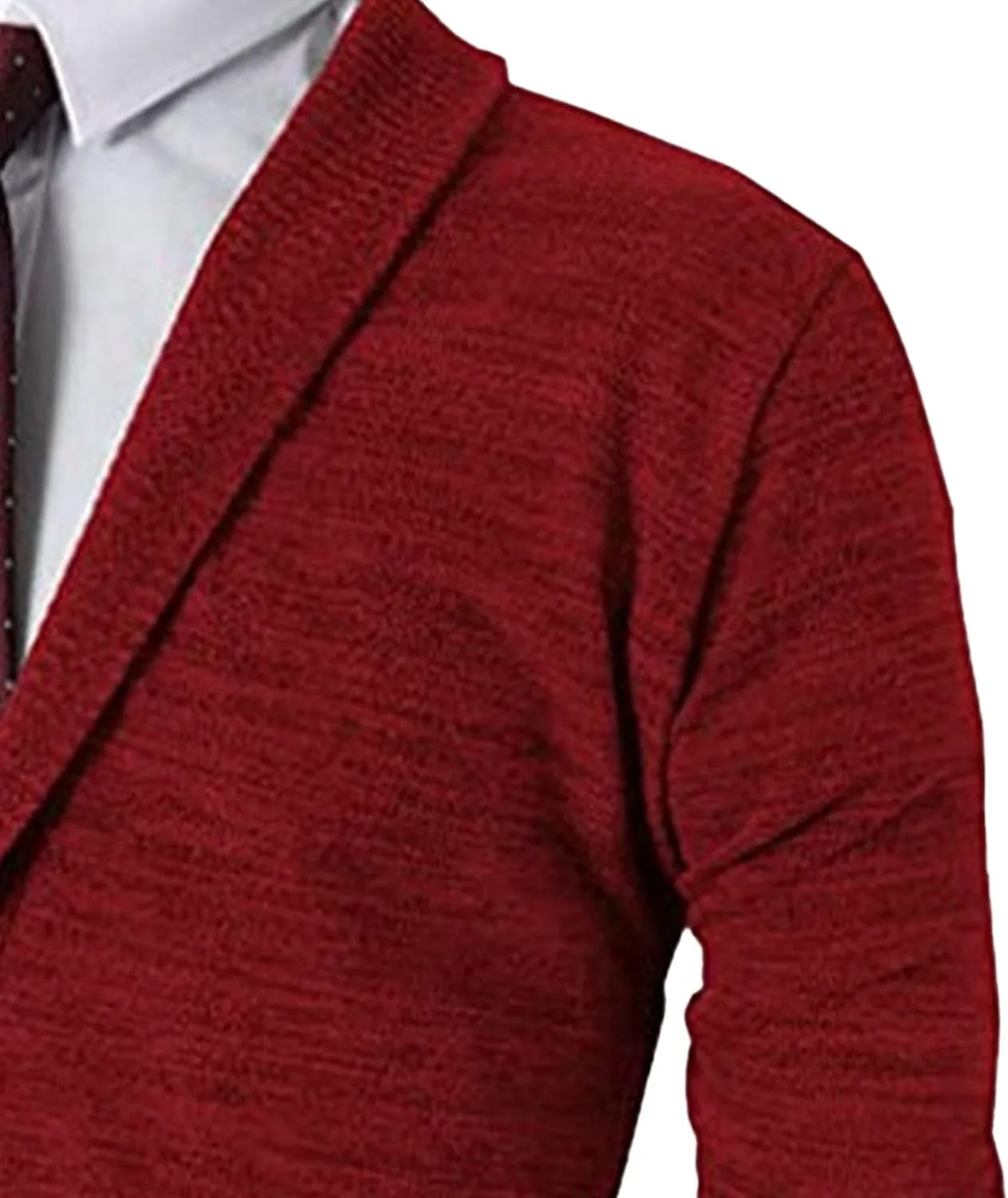 Мужской кардиган V-образным вырезом Slim Fit с кабельной вязкой и карманами — фото 4