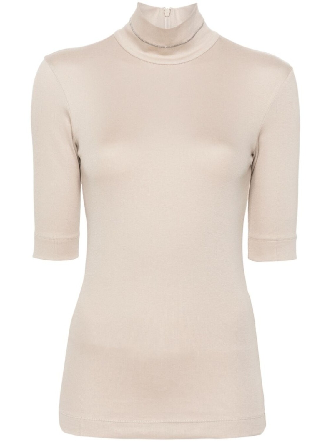

Brunello Cucinelli топ с декором Monili, серый