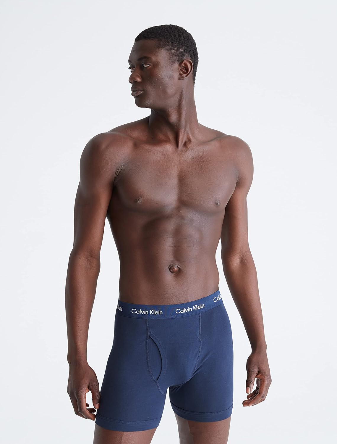 Комплект из 7 мужских трусов-боксеров Calvin Klein из хлопка и эластичного материала, 3 Black, 2 Blue Shadow, 2 Cobalt Water — фото 2