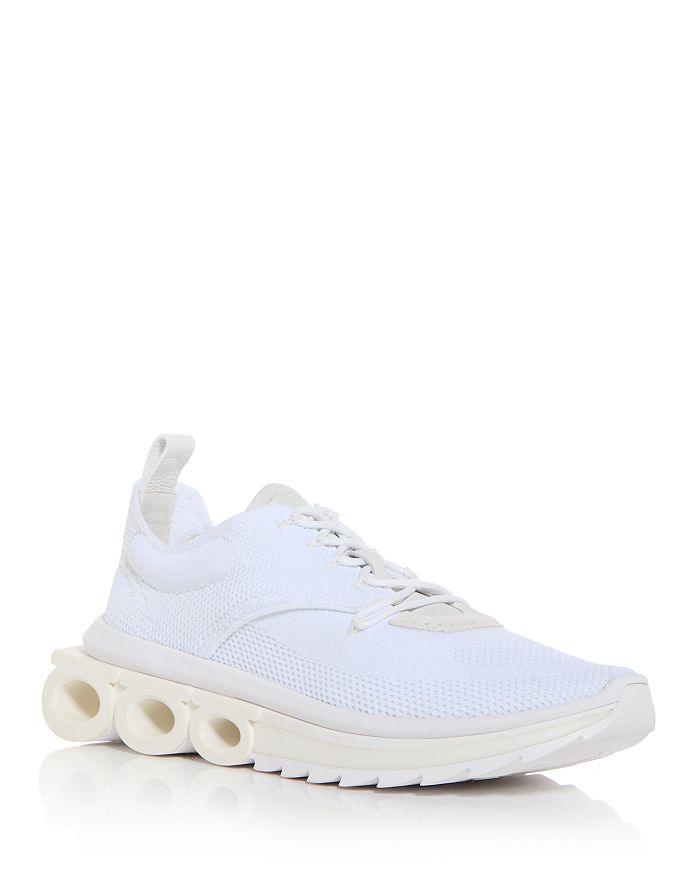 

Мужские кроссовки Nima Knit Lace Up Ferragamo, белый
