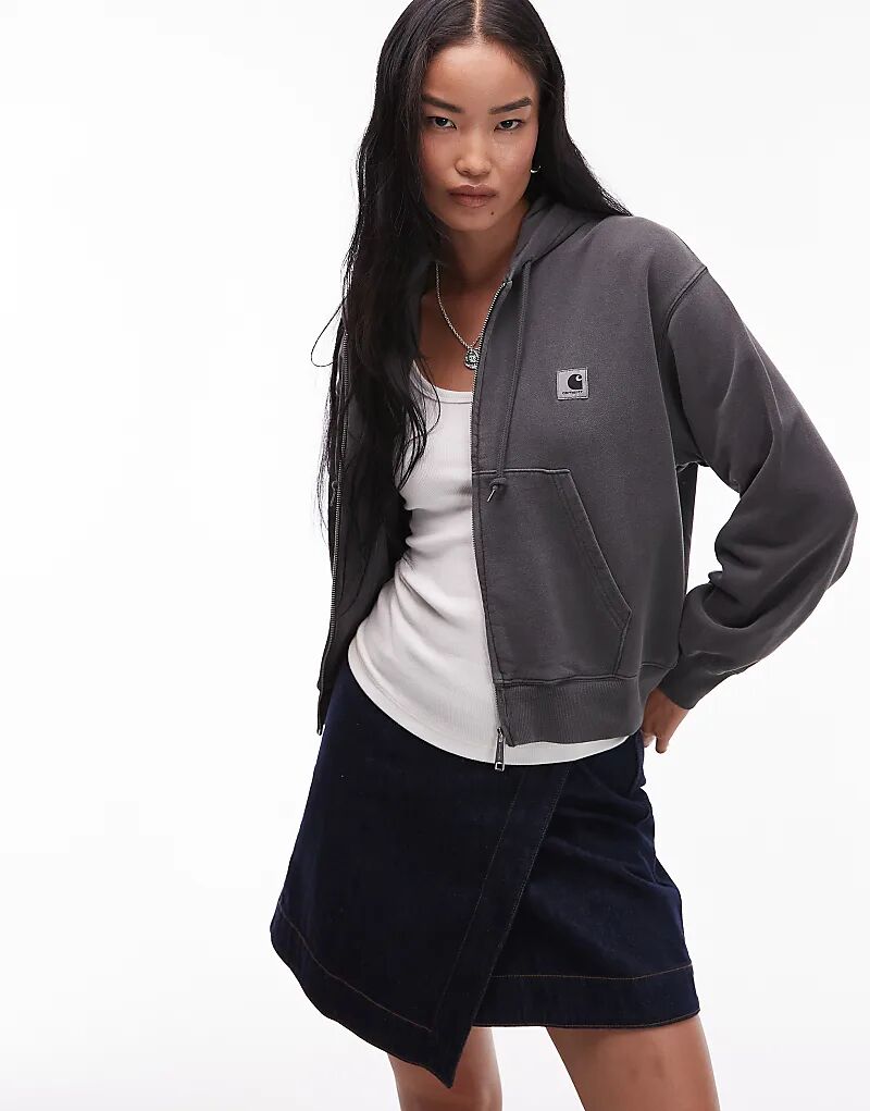 

Толстовка Carhartt WIP Nelson с застежкой-молнией, цвет: черный