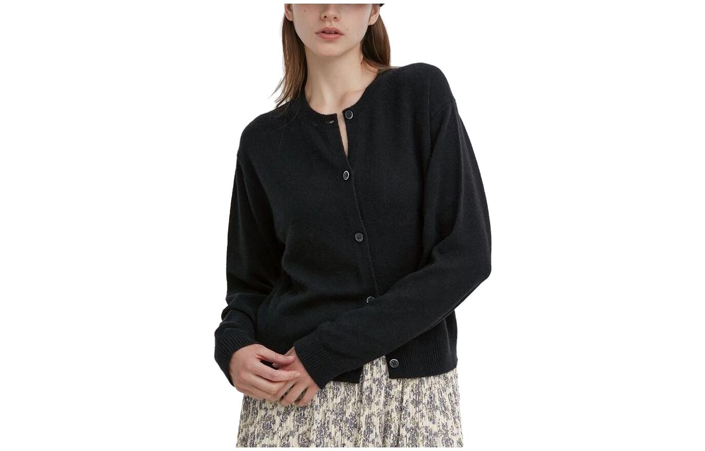 

UNIQLO Женский кашемировый свитер, цвет Black