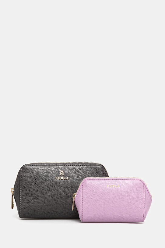 

Набор из 2 кожаных косметичек Furla, серый