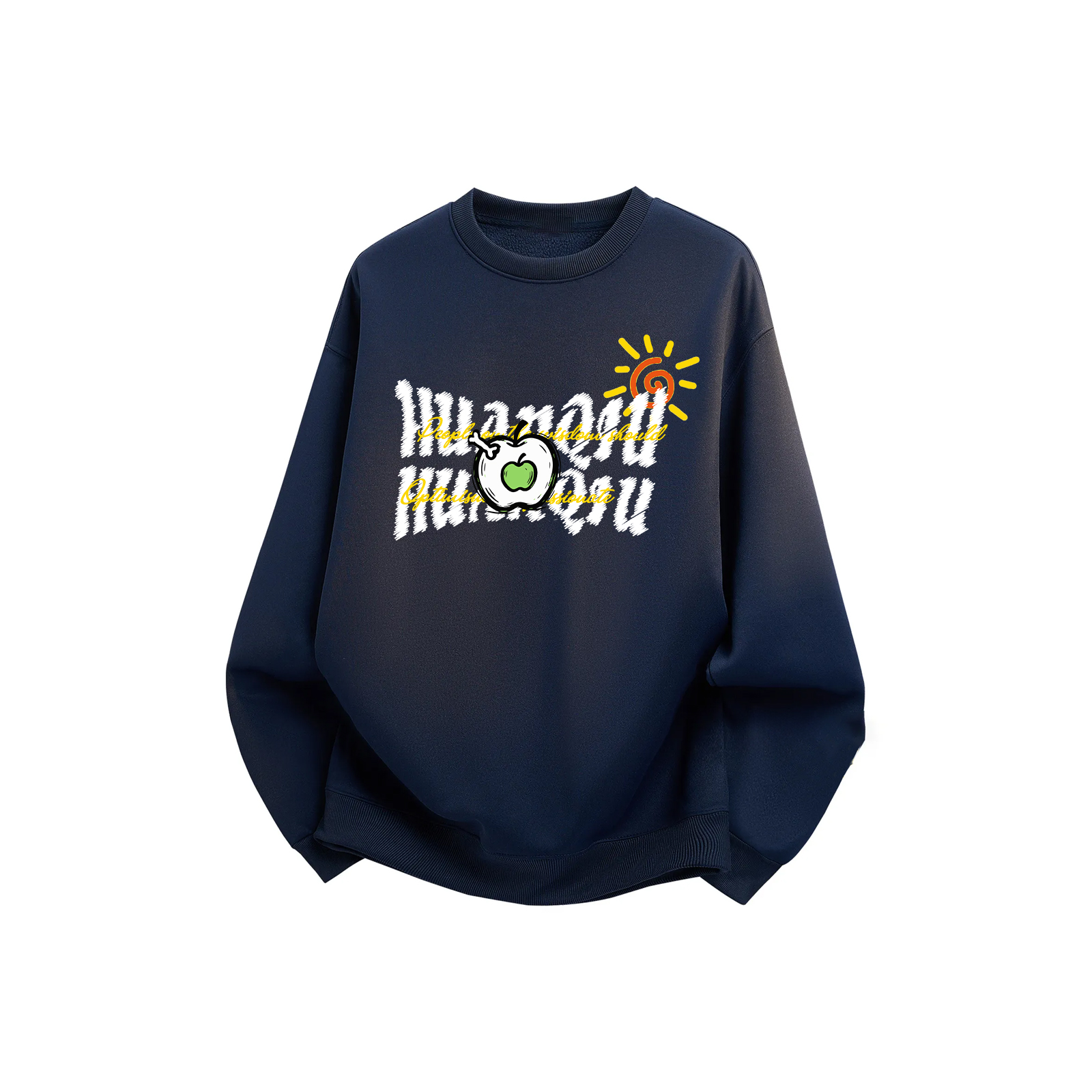 

Свитшот Unisex Crew Neck Moderate Heavyweight HUANQIU, темно-синий