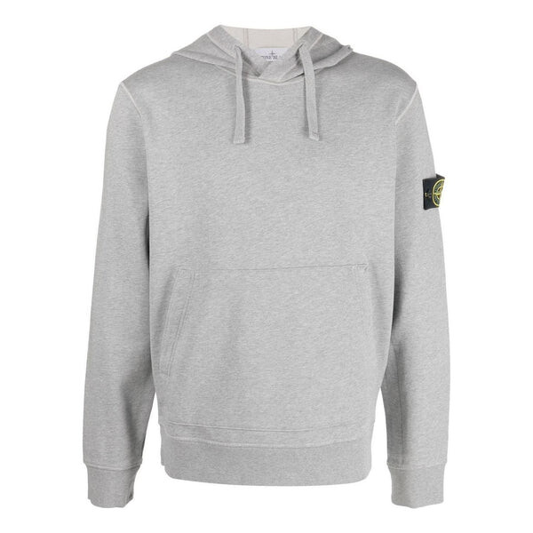 

Толстовка garment dyed popover hoodie 'grey marl' Stone Island, серый