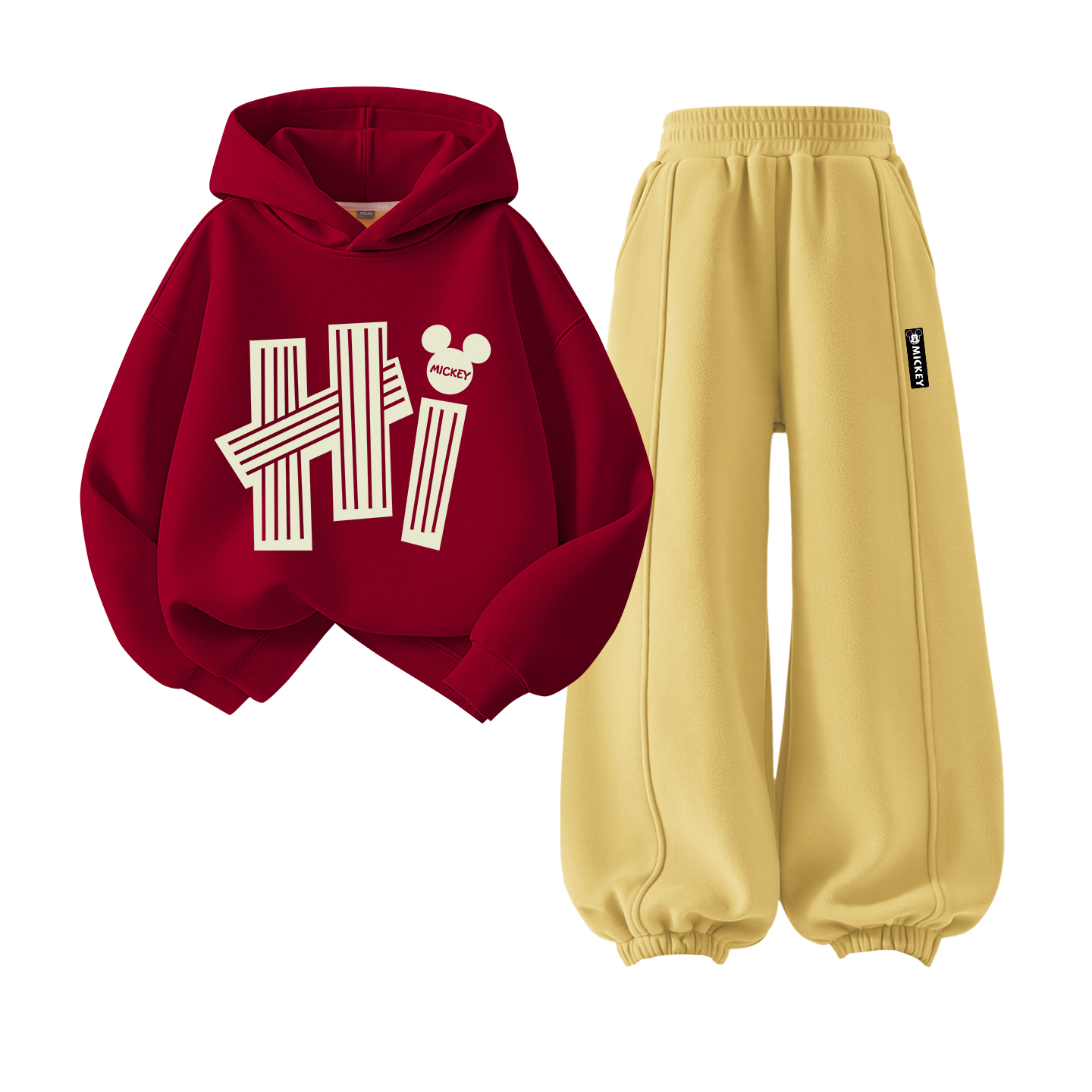 

Детский спортивный комплект Casual Sportswear 2 Piece Set Disney, [Thickened and Fleece-Lined]Dihalo Burgundy+Dihalo Long Hook-and-Loop K Deep Autumn Yellow