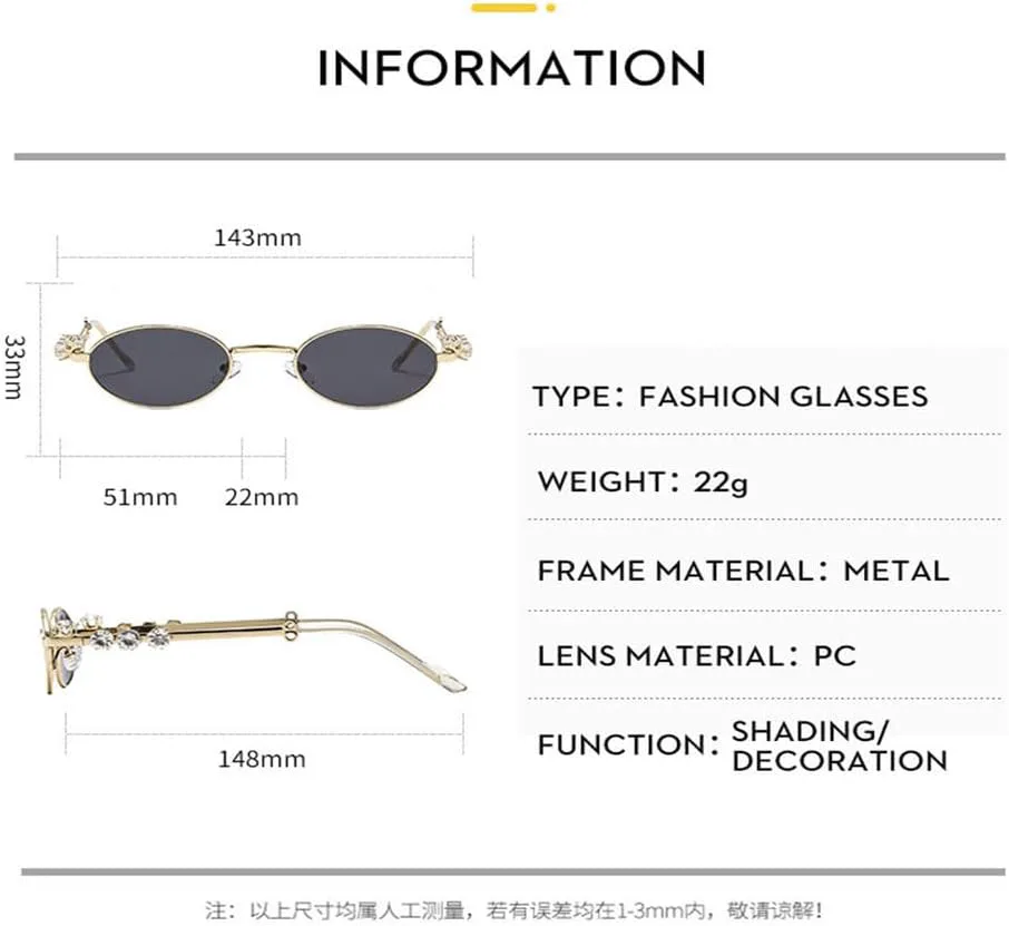 

Женские солнцезащитные очки в овальной металлической оправе, инкрустированные бриллиантами, с защитой от УФ-излучения UV400, в стиле ретро KTUCN, Silver Gray