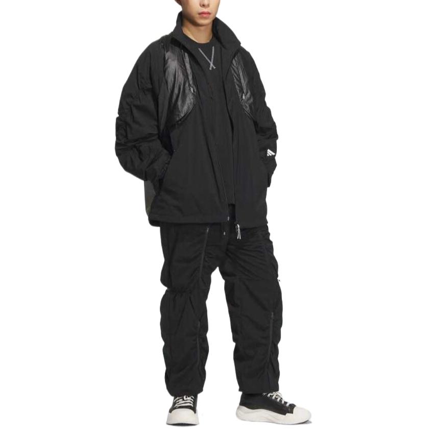 Adidas Унисекс куртка черная и ярко-белая, Black/Bright White — фото 4