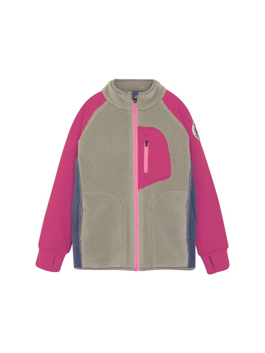 

Флисовая куртка COLOR KIDS Fleece Jacket, цвет grey/pink