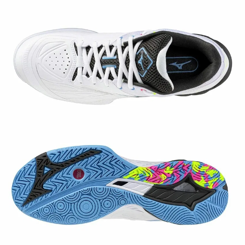 Унисекс кроссовки для бадминтона «Wave Fang 2 Fit» от Mizuno, 45 White X Blue — фото 4