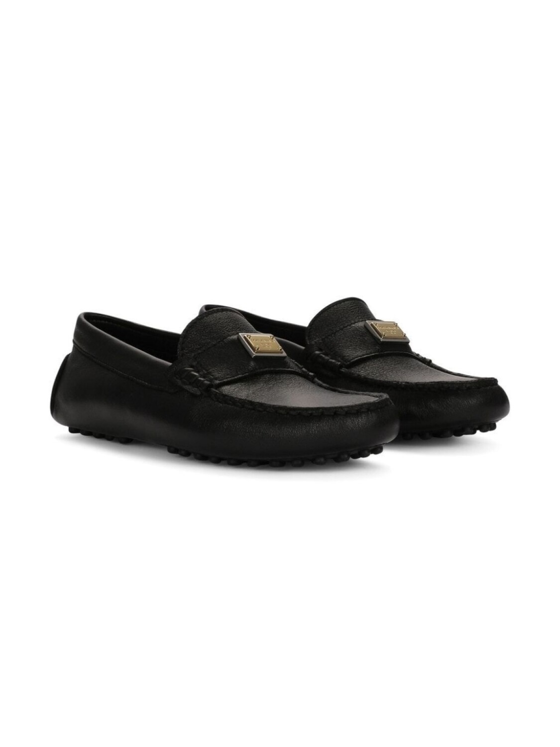 

Dolce & Gabbana Kids лоферы с логотипом, черный