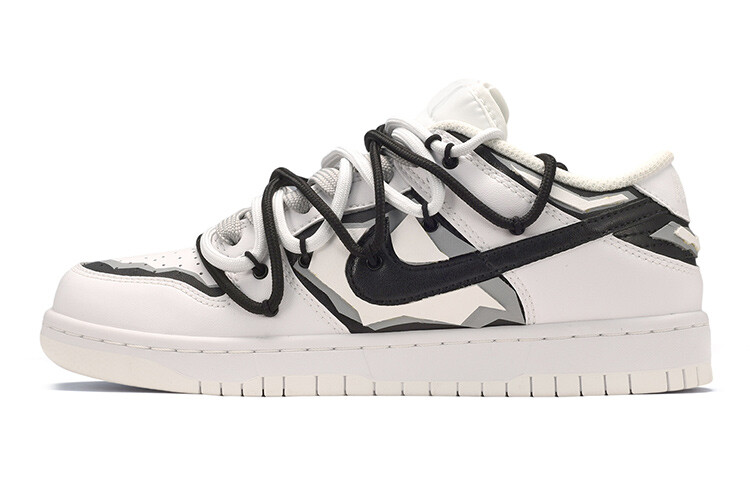 

Кроссовки Nike Dunk Skateboard Shoes Women's Low-Top Black Gray White