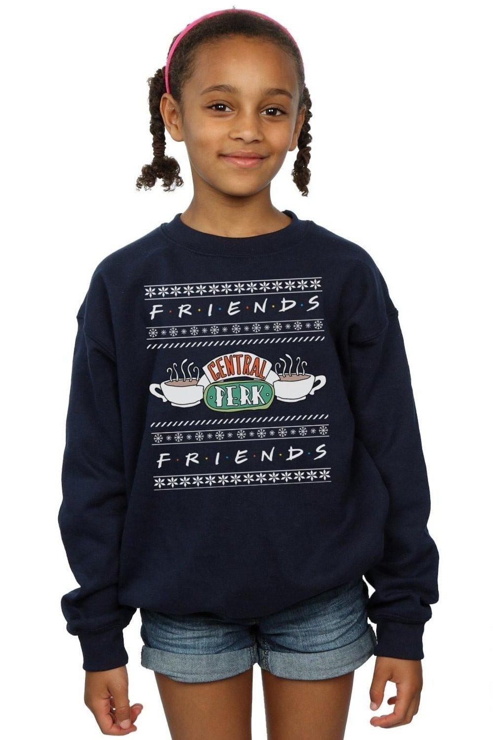 

Толстовка Fair Isle Central Perk Friends, темно-синий