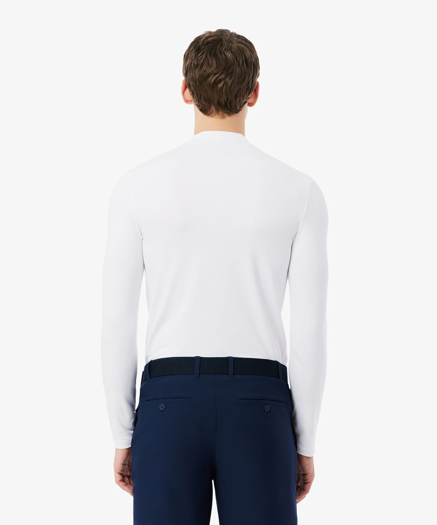 Футболка с высоким воротником Ultra Dry LACOSTE, White — фото 3