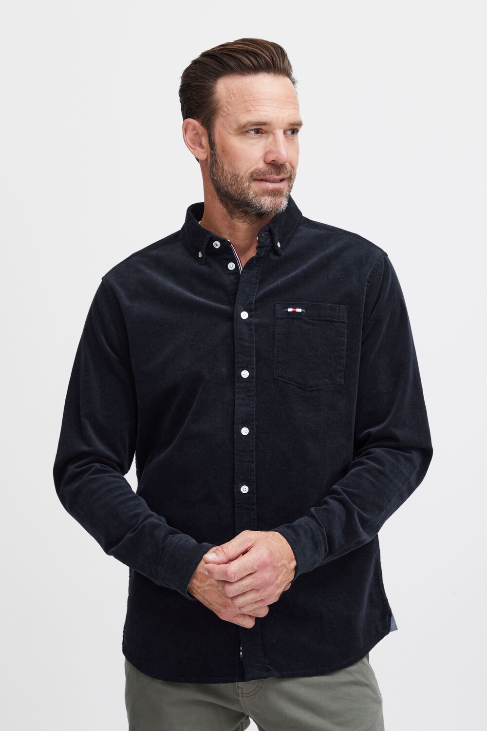 

Рубашка FQ1924 Langarm FQSteven corduroy LS shirt, синий
