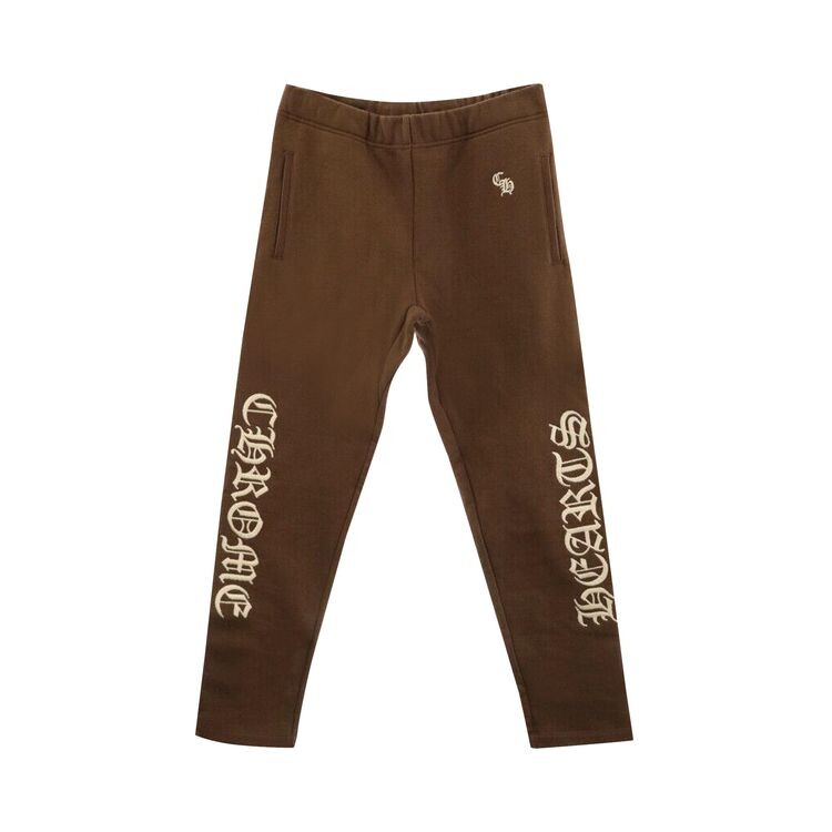 

Спортивные брюки Chrome Hearts Leg Logo Sweatpants Brown, коричневый