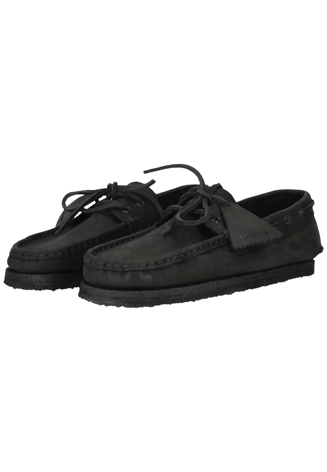 Сникерсы Godney Boat, Clarks, черная кожа