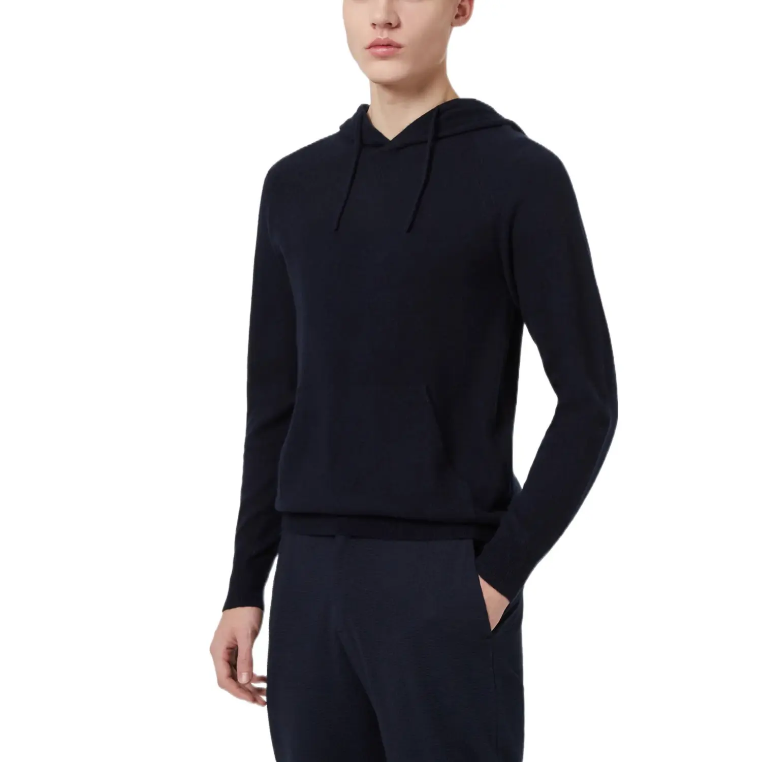 EMPORIO ARMANI Толстовка FW22 Cashmere мужская navy blue — фото 4