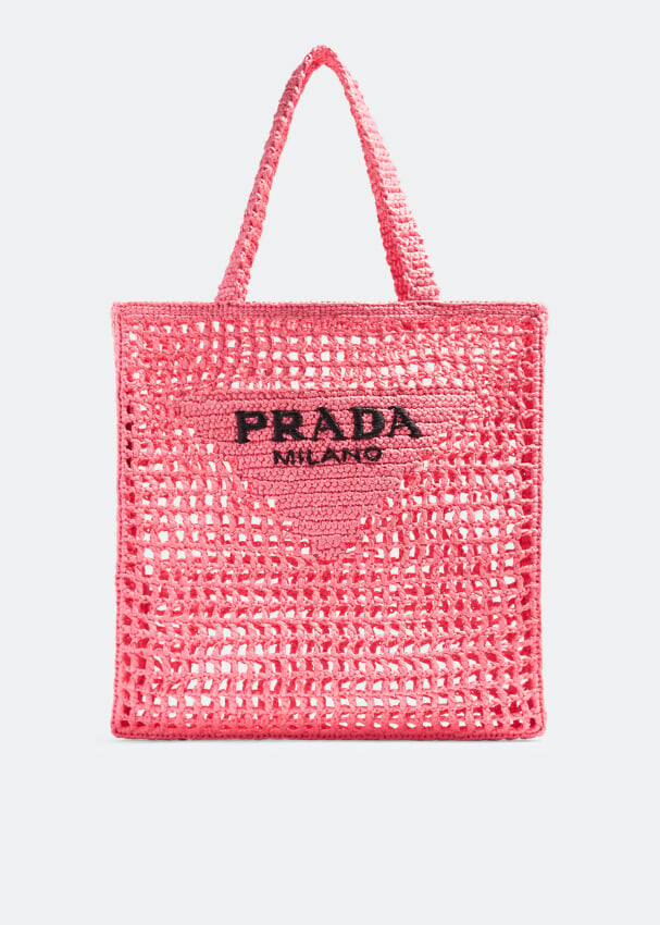 

Сумка-тоут Prada Raffia, розовый