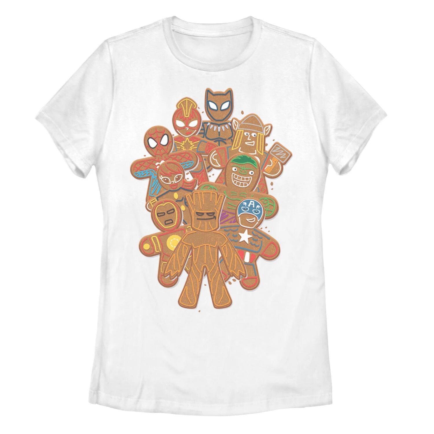 

Футболка с рисунком имбирного печенья Marvel Superheroes для юниоров Licensed Character