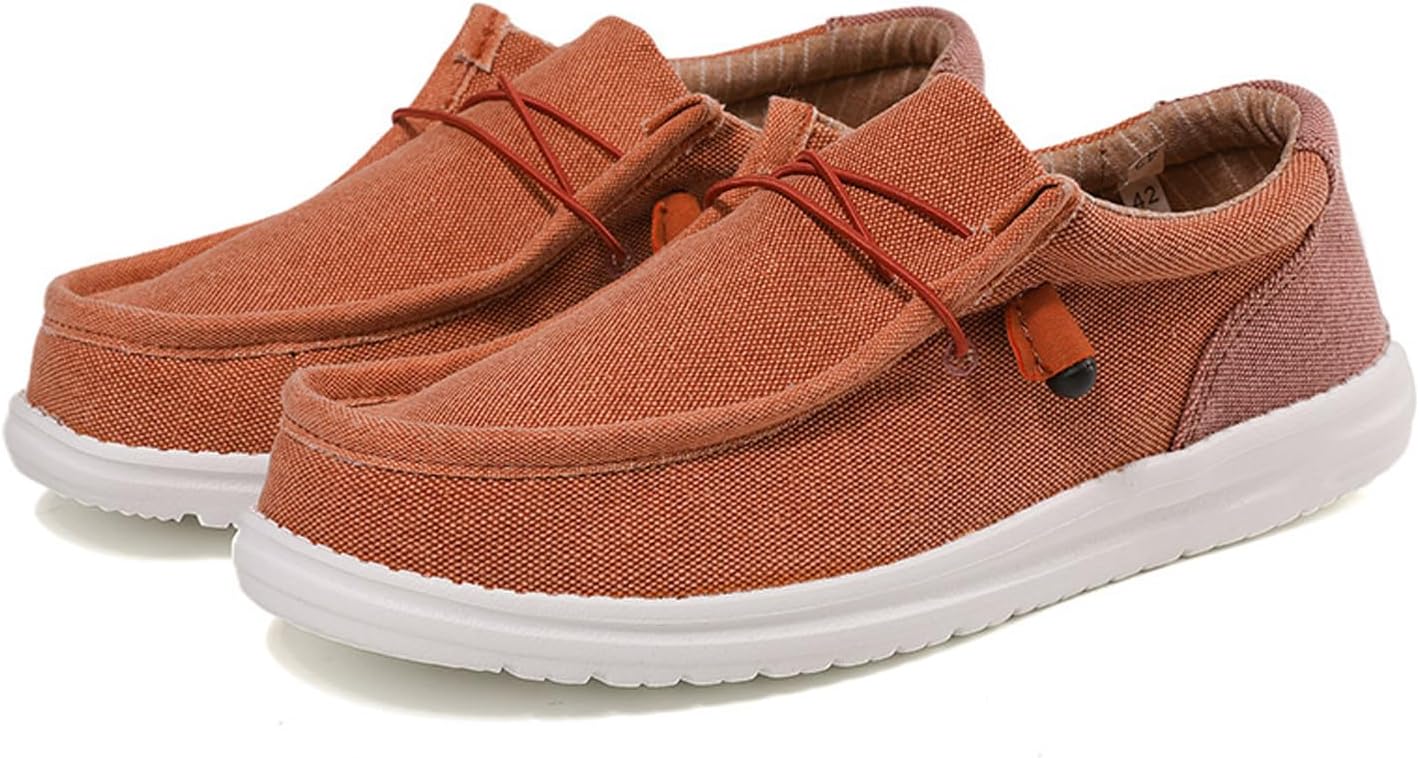 

Мужские лоферы из льна с дышащей подошвой, плоской шнуровкой, удобные, с круглым носком, легкие, противоскользящие, для улицы, вождения и прогулок Nelsbrex, коричневый