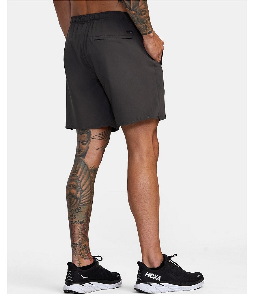 

RVCA Yogger Performance Stretch 17 Однотонные прогулочные шорты с внешним швом, серый