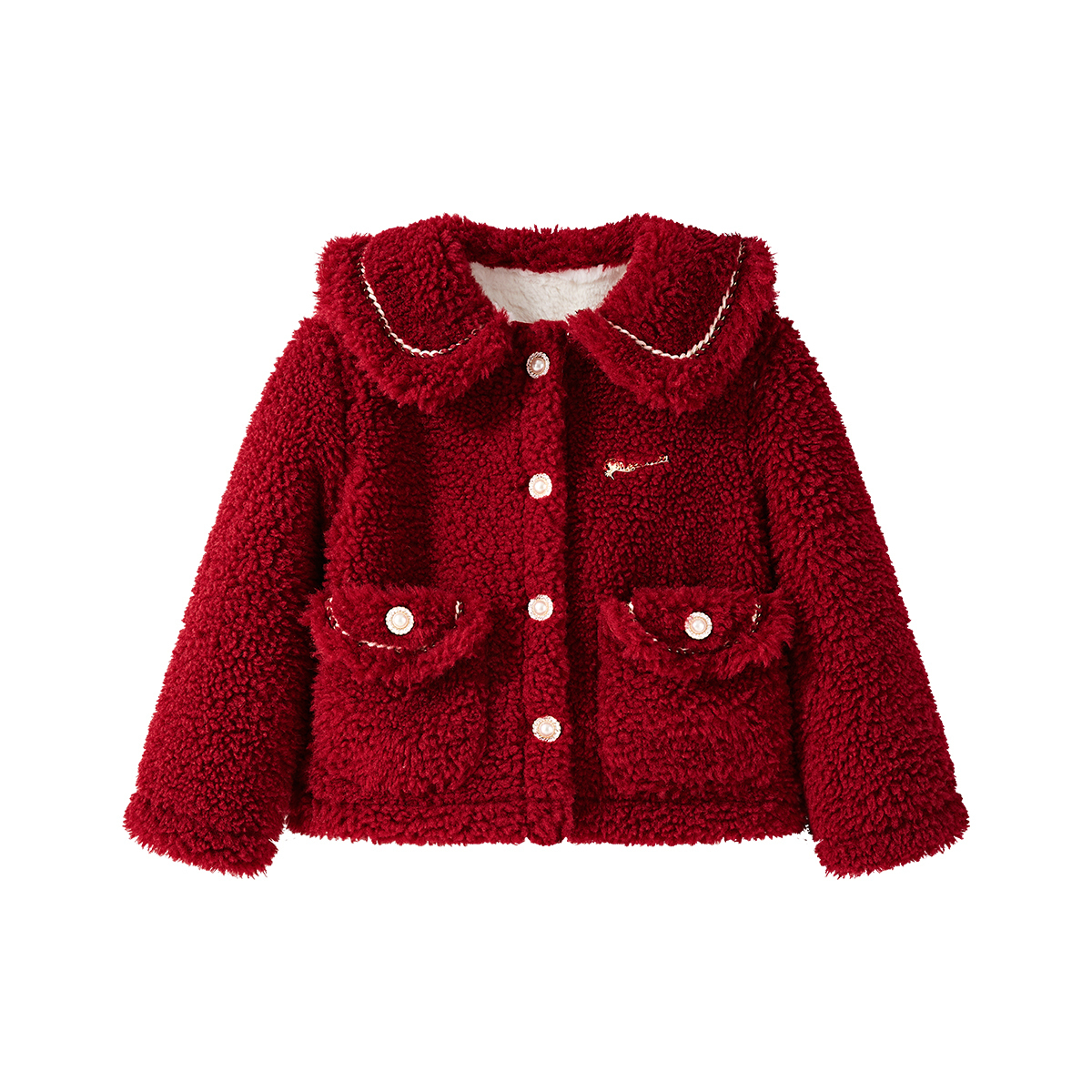 

Детская куртка с лацканами, толстые Disney, красный