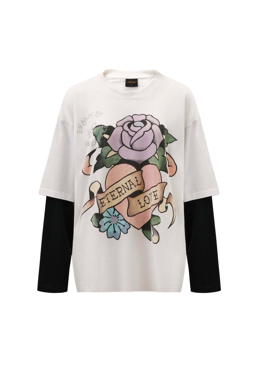 

Топ с длинными рукавами Ed Hardy, белый